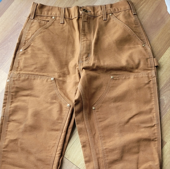 Carhartt Double Knee Men's 31x34 Work Jeans Brown - Picture 2 of 7